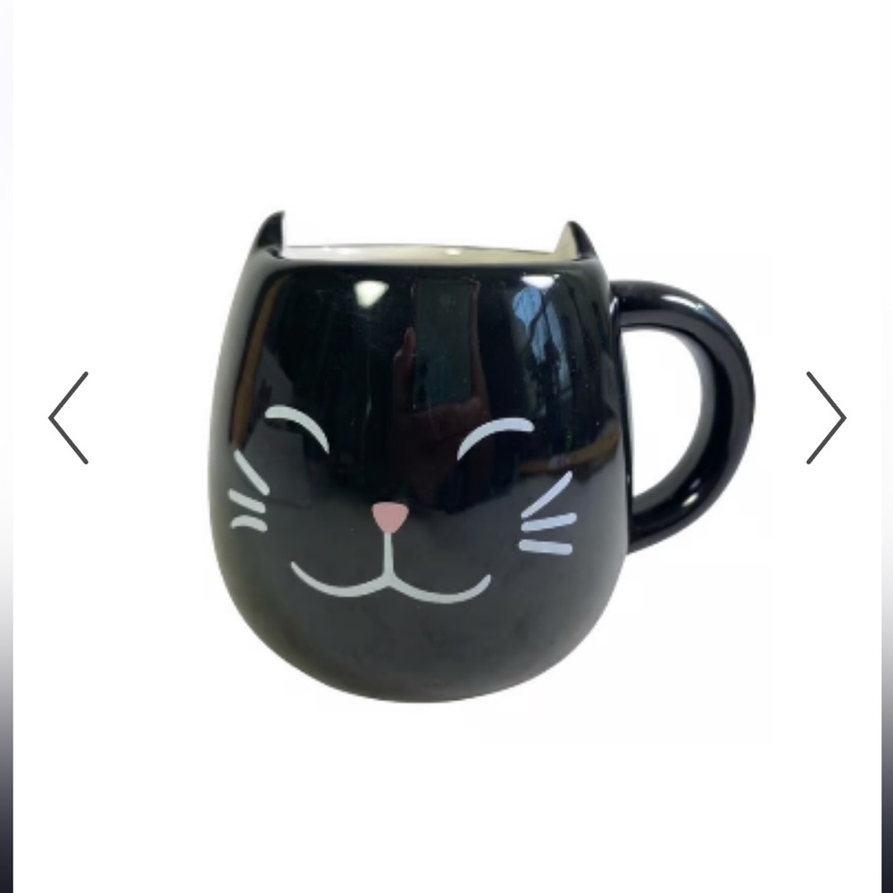 VINTAGE BLACK CAT MUG